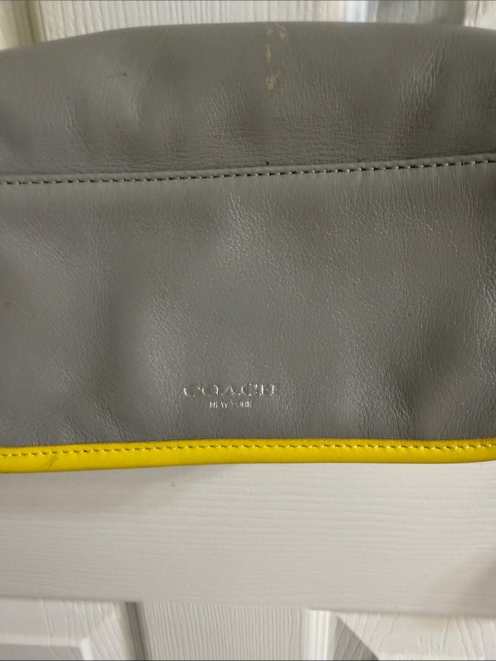 Coach Gray and Yellow Crossbody Shoulder Bag - Womens - Picture 3 of 6